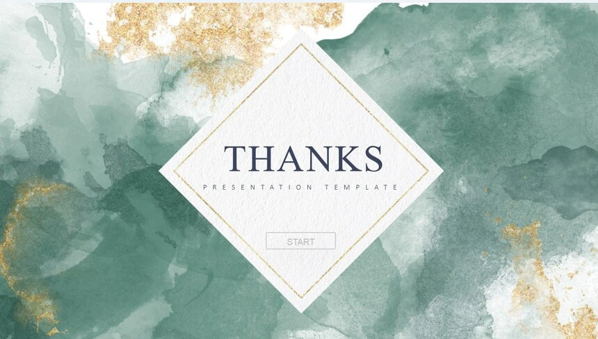 时尚水彩风格通用PPT模板(98)