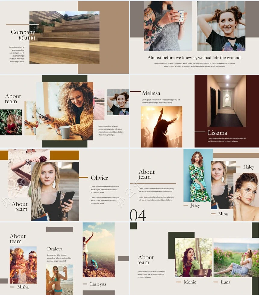 低调沉稳莫兰迪风格通用PPT模板