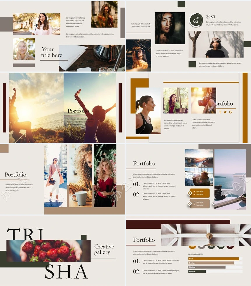 低调沉稳莫兰迪风格通用PPT模板