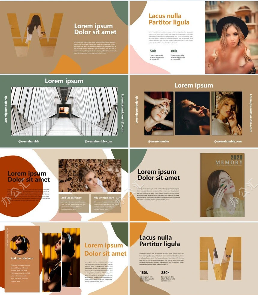 莫兰迪风格通用PPT模板(31)