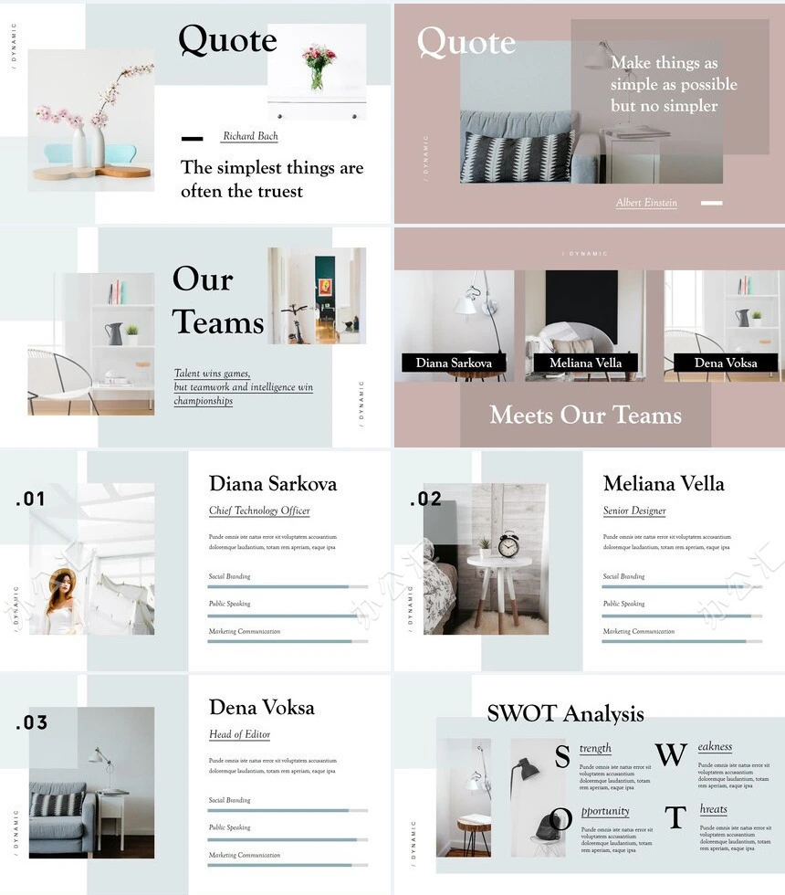 莫兰迪风格通用PPT模板(37)