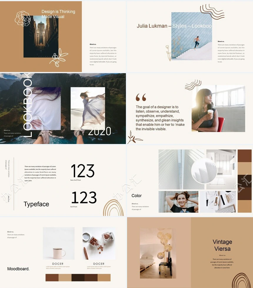 莫兰迪风格通用PPT模板(39)