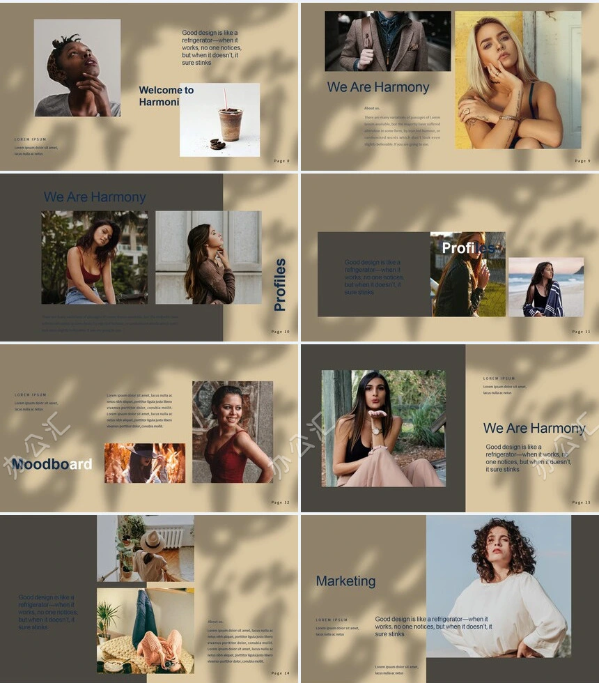 莫兰迪风格通用PPT模板(40)