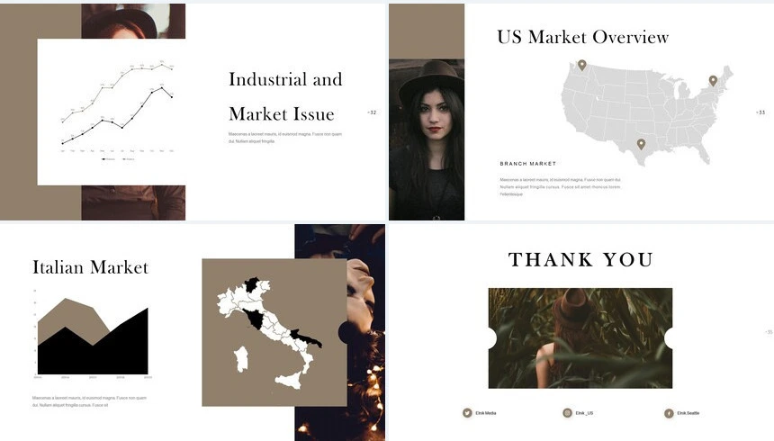 莫兰迪风格通用PPT模板(46)