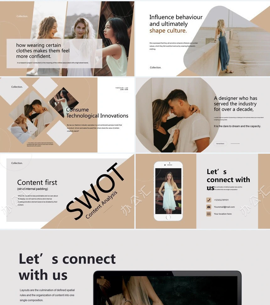 莫兰迪风格通用PPT模板(62)