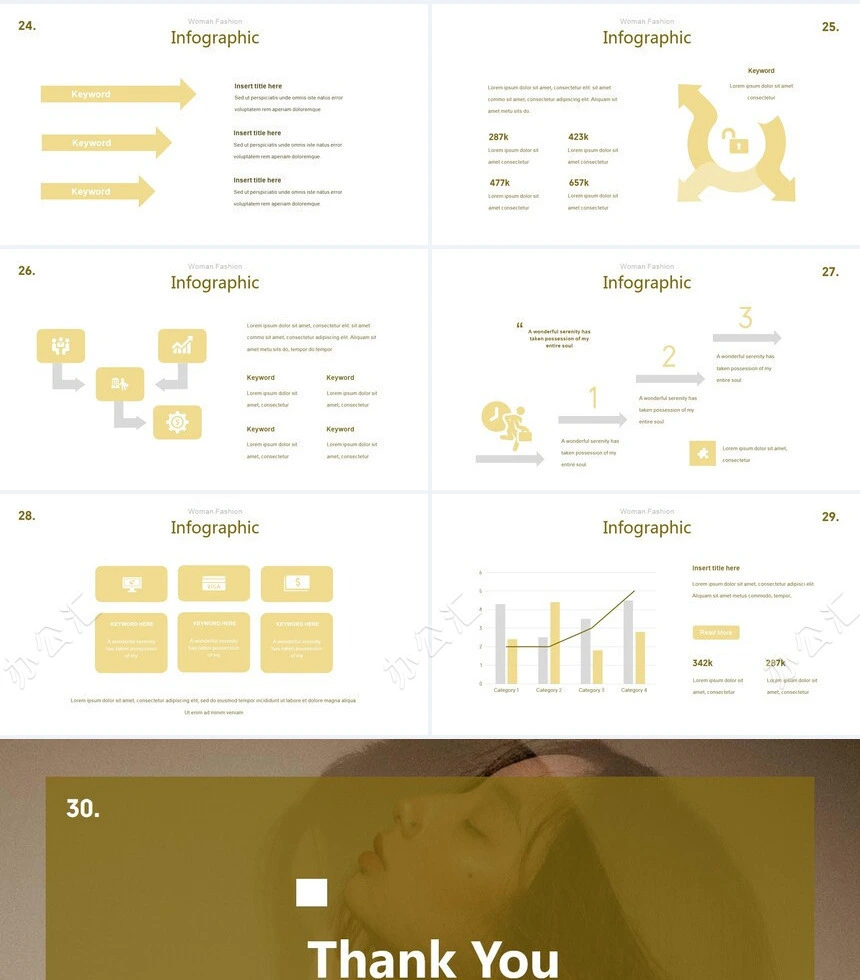 莫兰迪风格通用PPT模板(68)