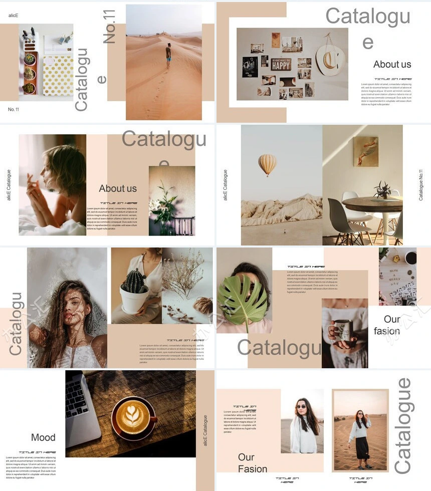 莫兰迪风格通用PPT模板(69)