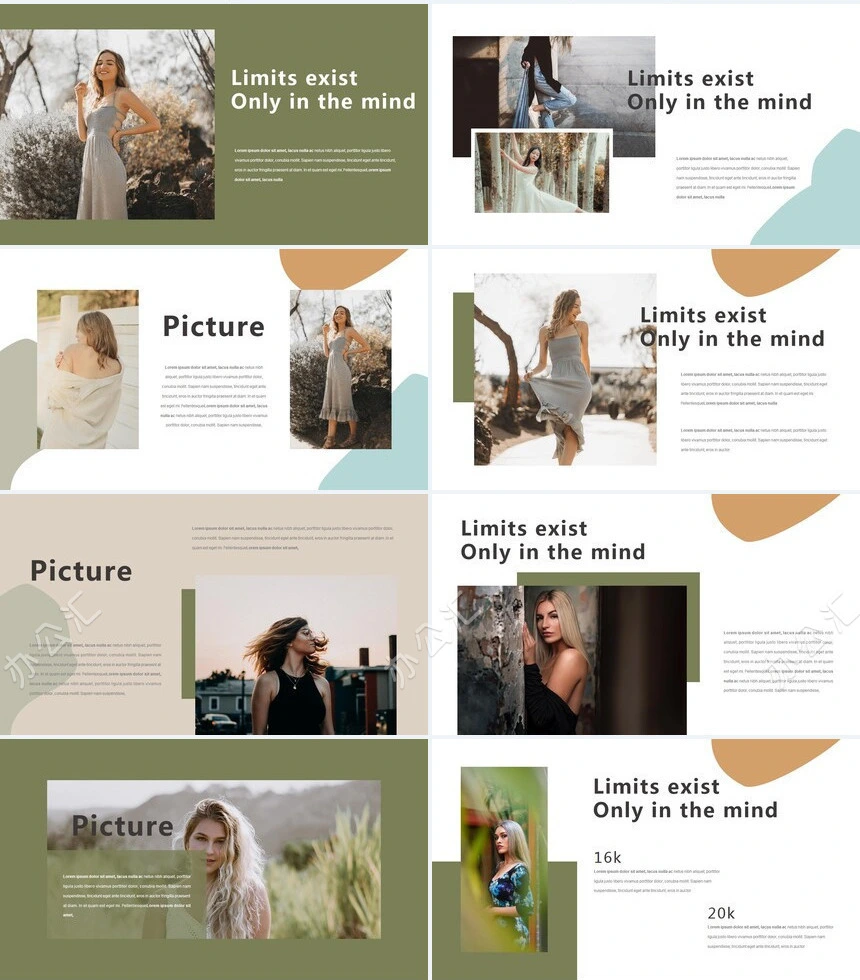 莫兰迪风格通用PPT模板(70)