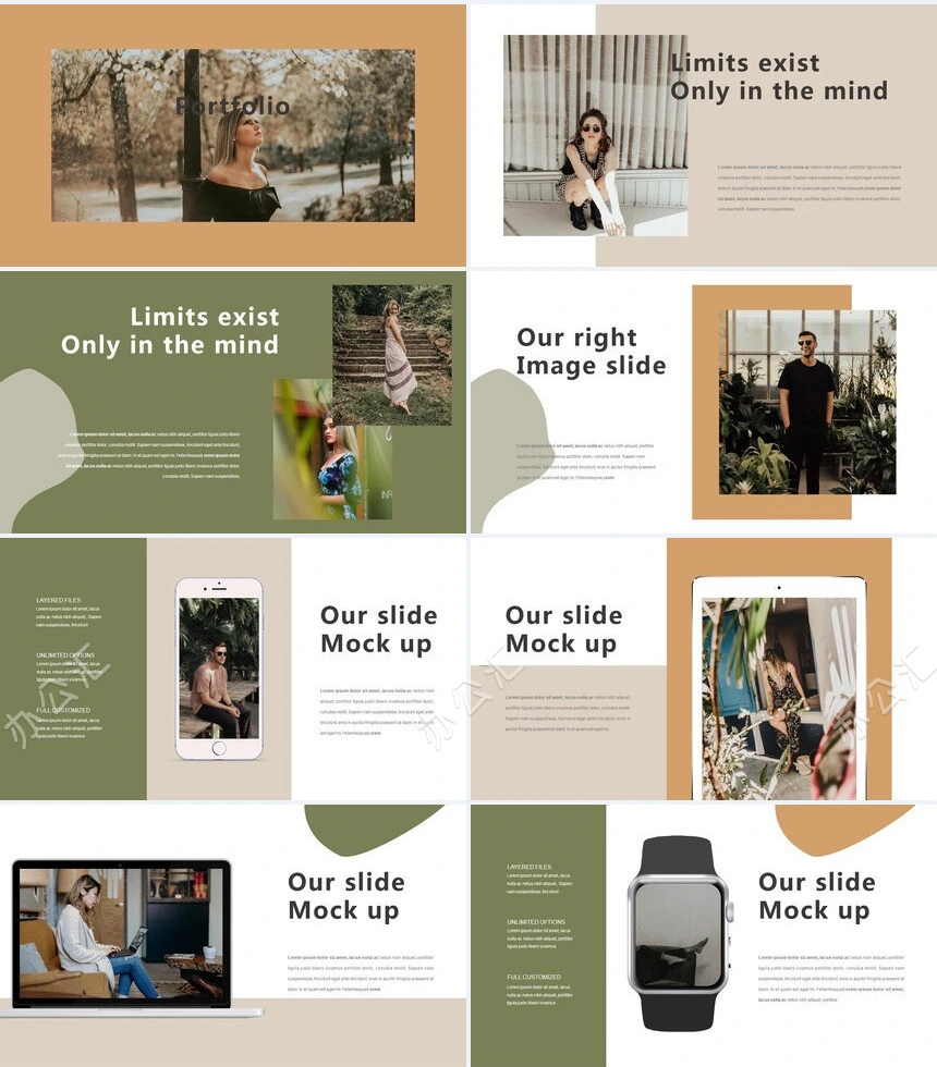 莫兰迪风格通用PPT模板(70)