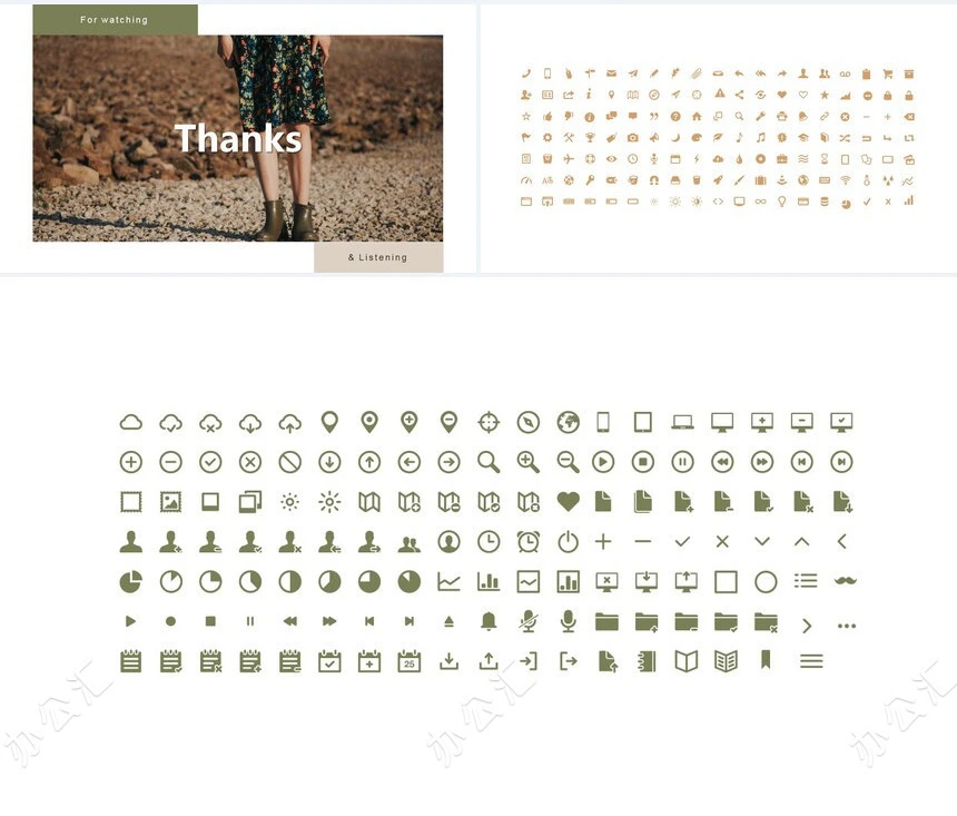 莫兰迪风格通用PPT模板(70)