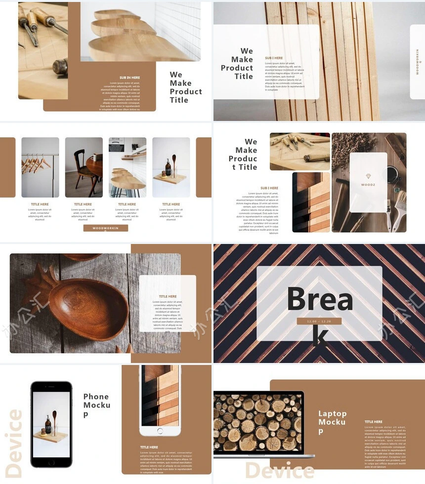 莫兰迪风格通用PPT模板(72)