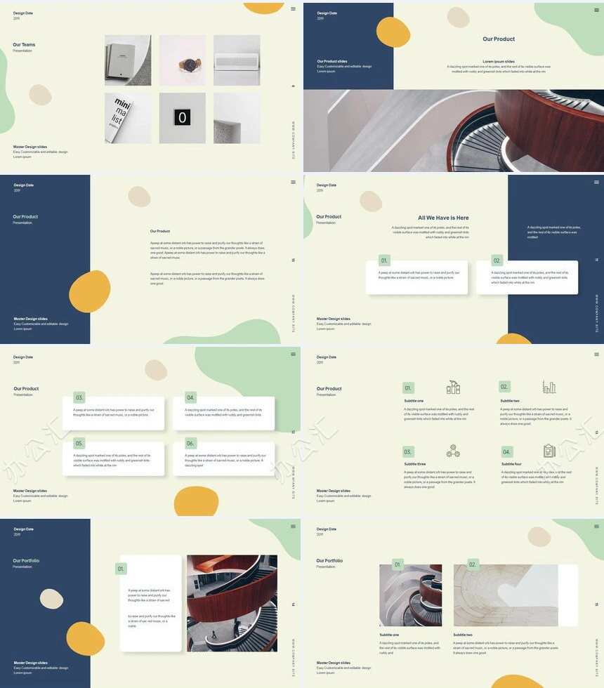 莫兰迪风格通用PPT模板(75)