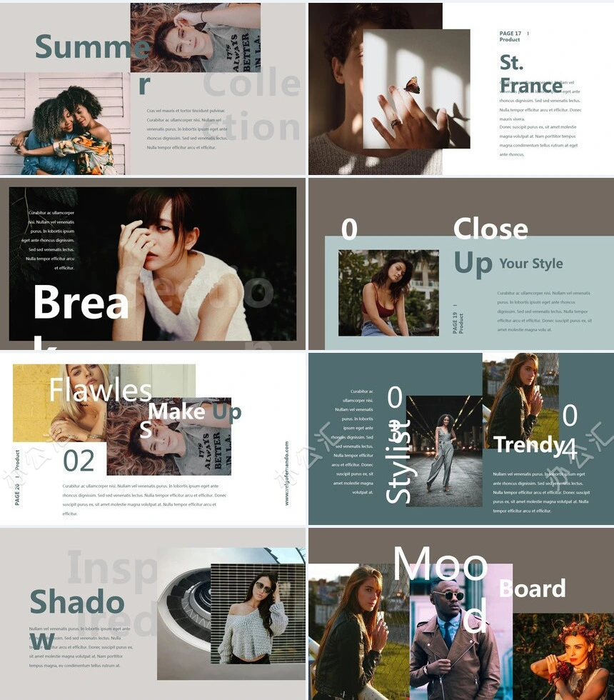 莫兰迪风格通用PPT模板(76)