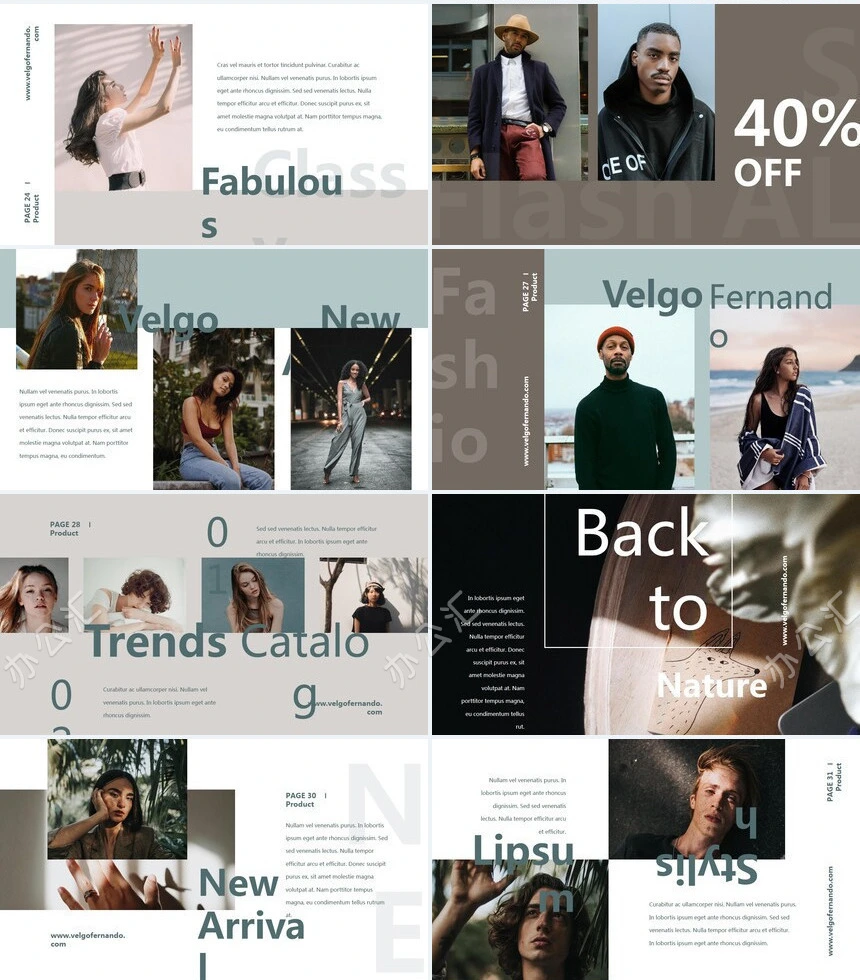 莫兰迪风格通用PPT模板(76)