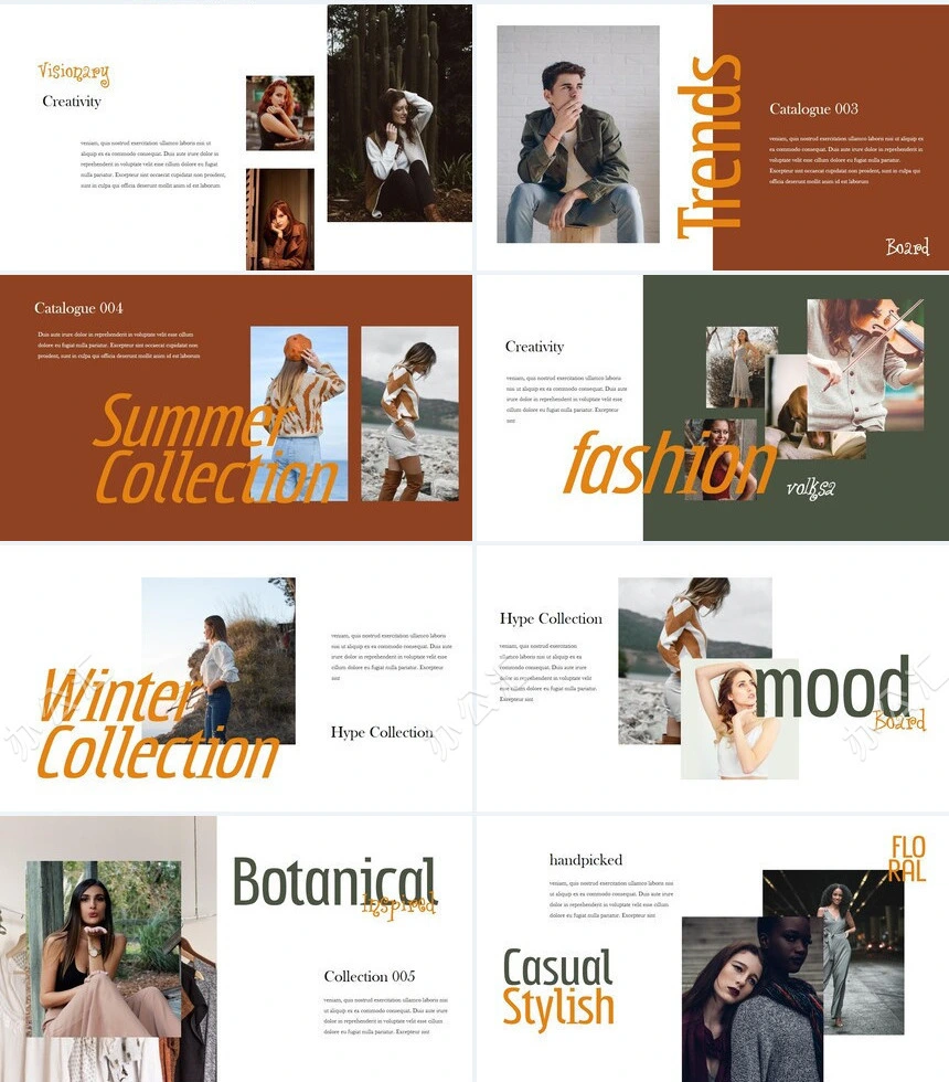 莫兰迪风格通用PPT模板(77)