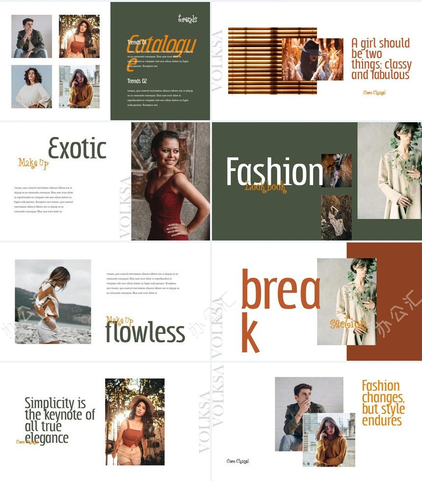 莫兰迪风格通用PPT模板(77)