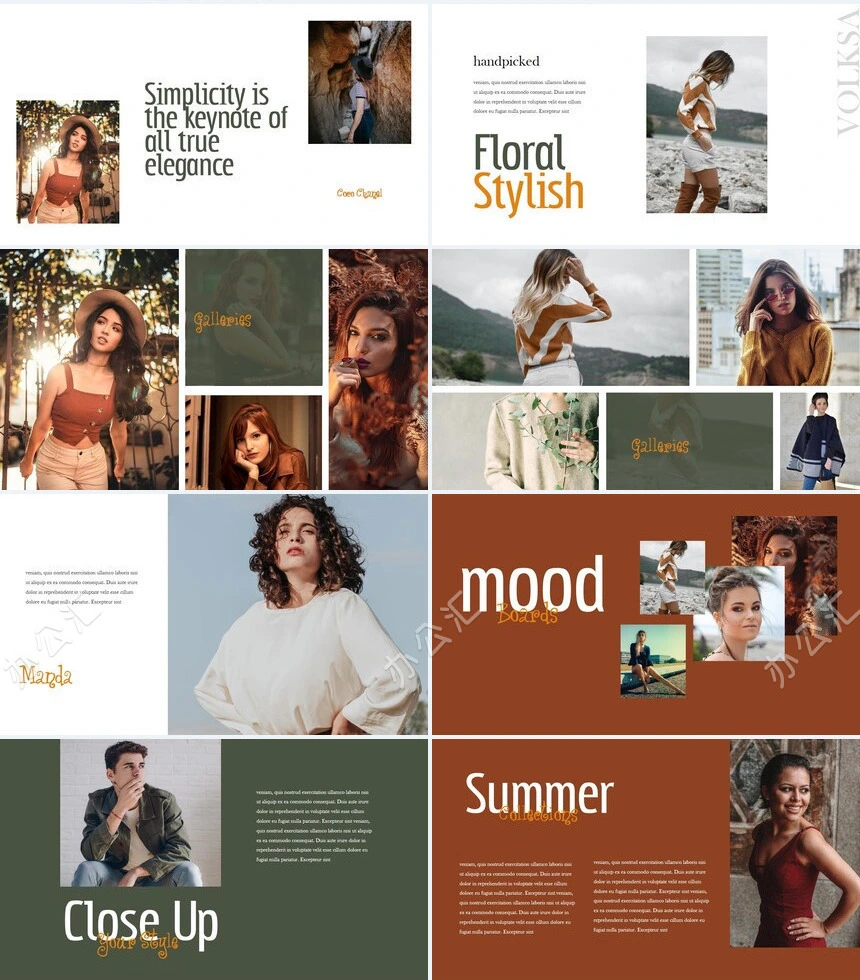 莫兰迪风格通用PPT模板(77)