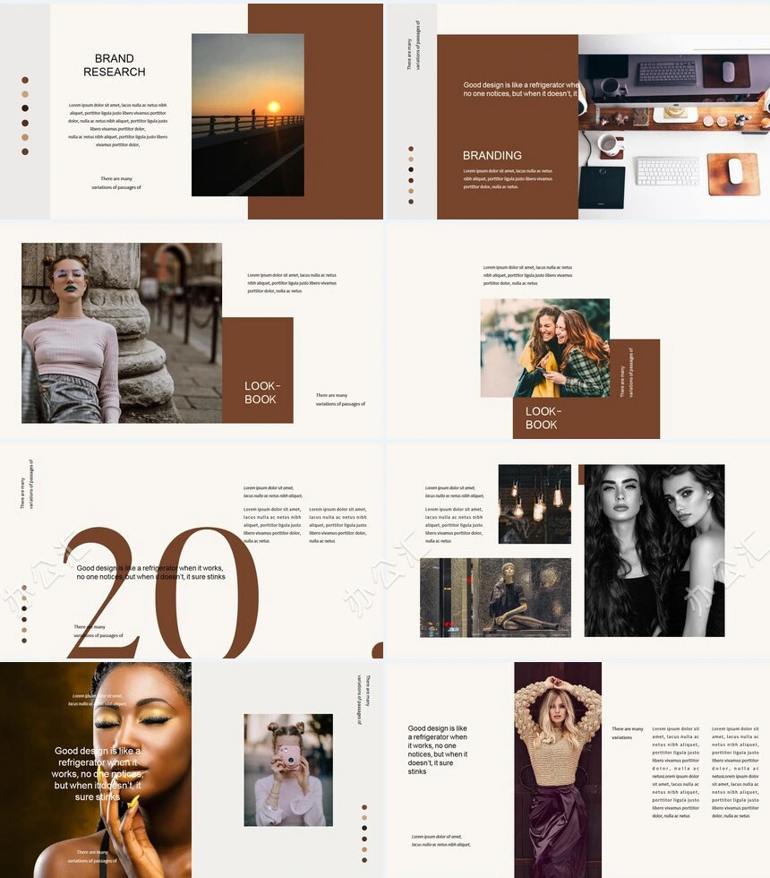 莫兰迪风格通用PPT模板(78)