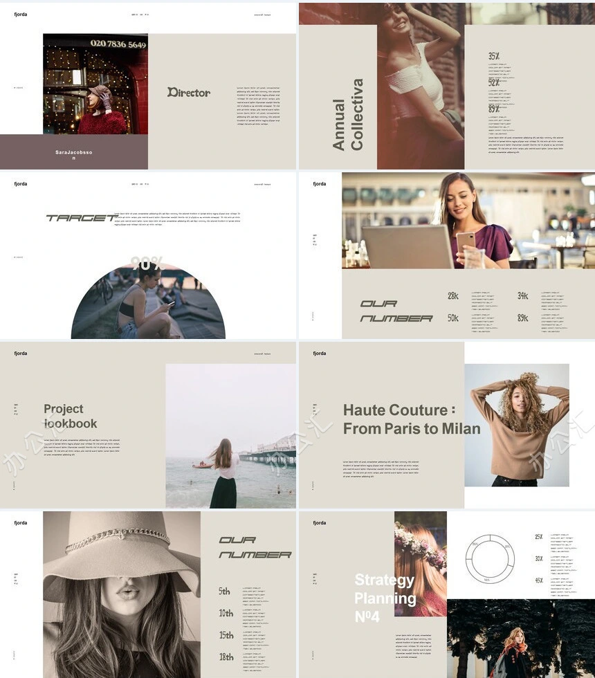 高级时尚莫兰迪风格通用PPT模板