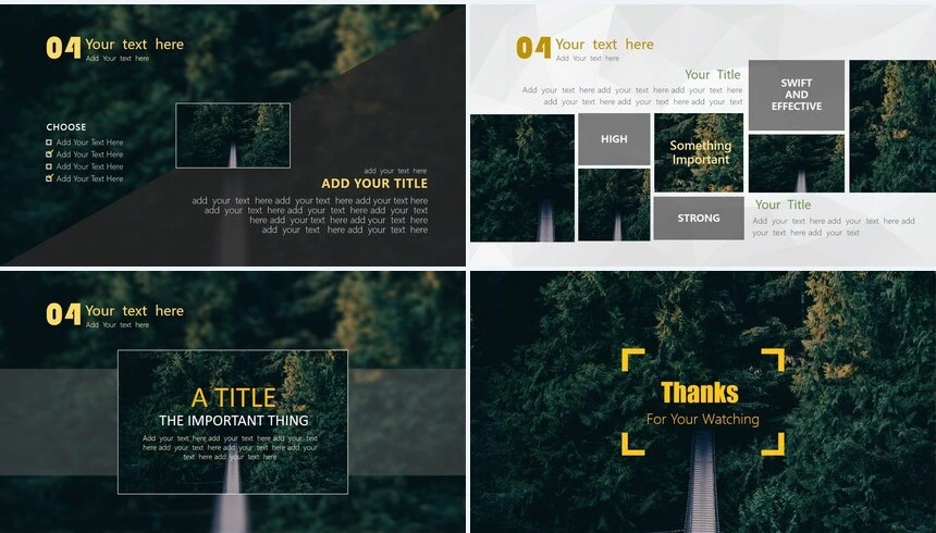 森系小清新通用PPT模板(2)
