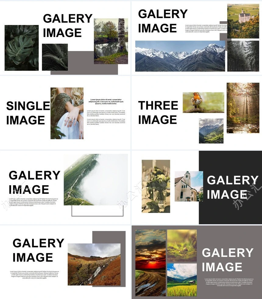 森系小清新通用PPT模板(27)