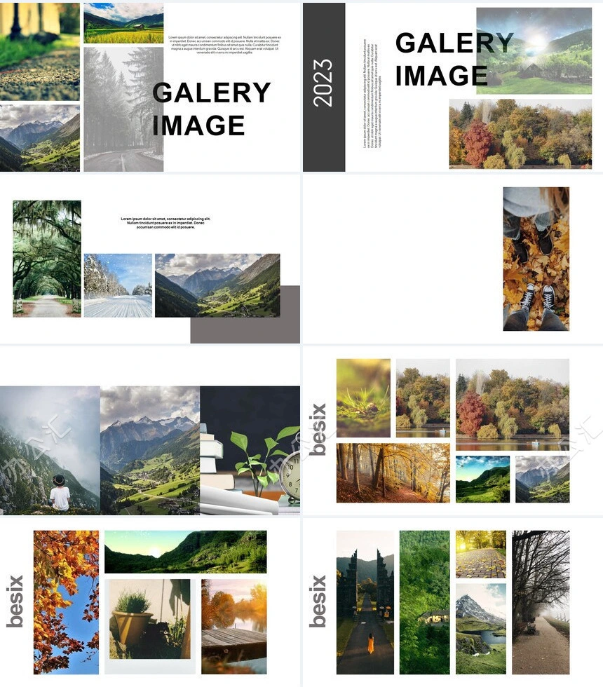 森系小清新通用PPT模板(27)