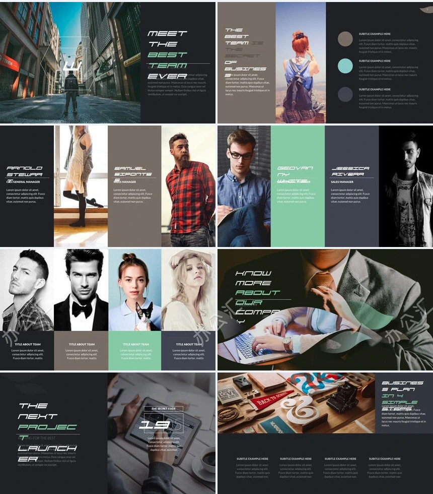 森系小清新通用PPT模板(33)