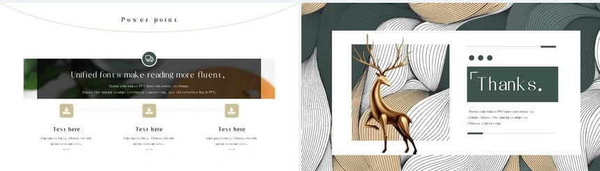 森系小清新通用PPT模板(4)