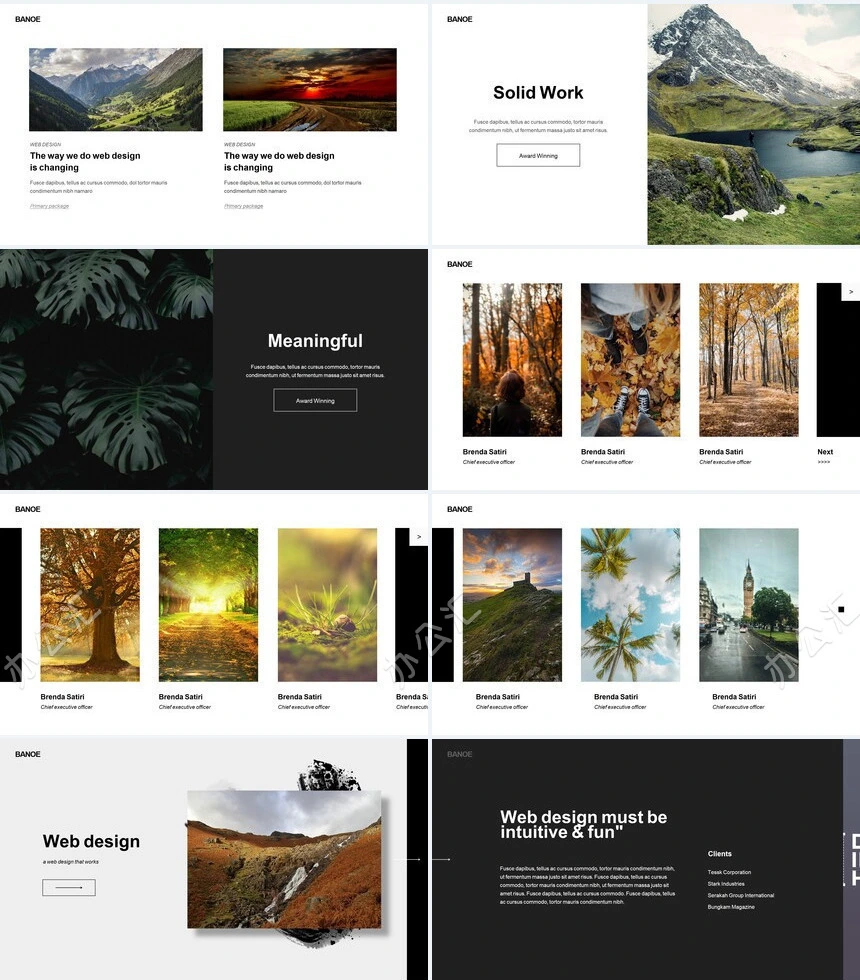 风景底色文艺小清新通用PPT模板