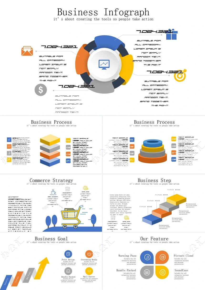 10款思维导图可视化图表PPT模板(2)
