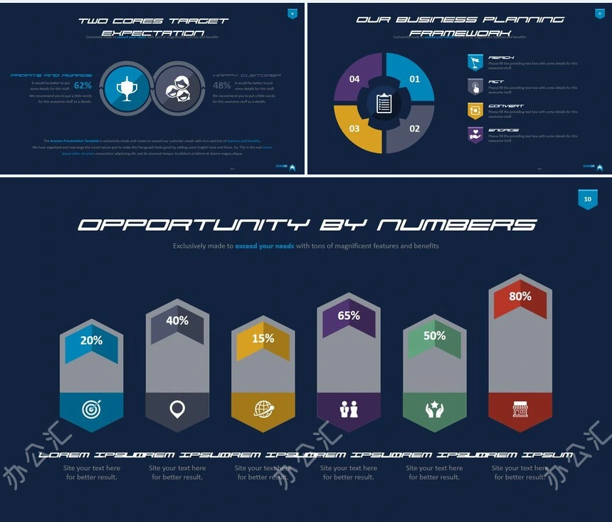 10款欧美思维导可视化图表数据PPT图表(2)