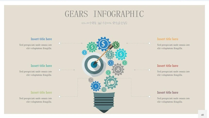 40款思维导图多边形数据PPT图表