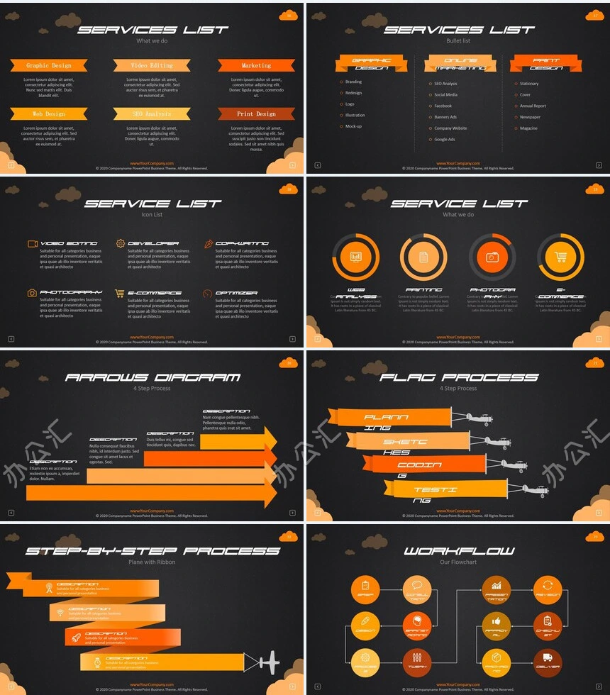 40款欧美思维导可视化图表数据PPT图表(3)