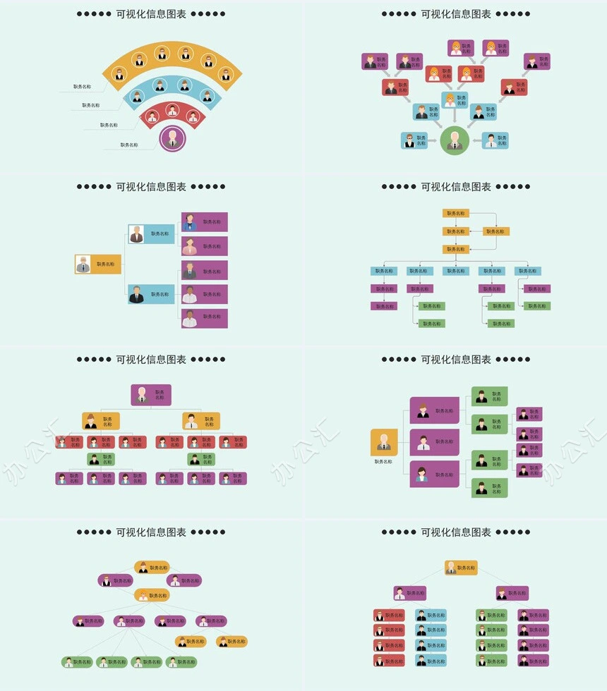 流程思维导图PPT图表合集可视化实用图表